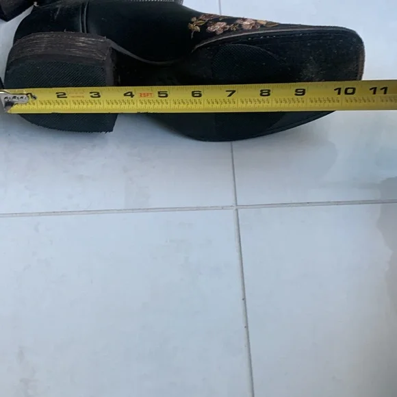 Western cowboy distressed leatherboots - Picture 8 of 11